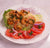Barbecued Spiced Shrimp with Orzo and Tomato Salad