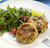 Curried Squash Bisque with Salmon Burgers