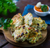 Turkey Burgers with Spicy Slaw and Fruit Salad