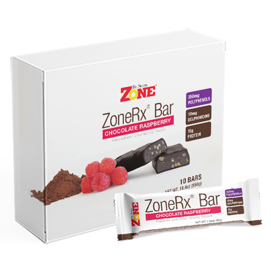Zone Bars Raspberry Dr. Sears’ ZoneRx Bar – Chocolate Raspberry (10 bars)