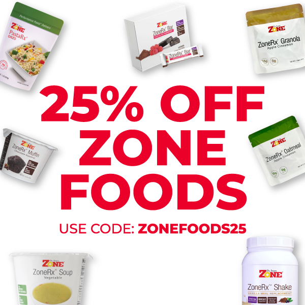 Enjoy 25% Off Zone Foods!