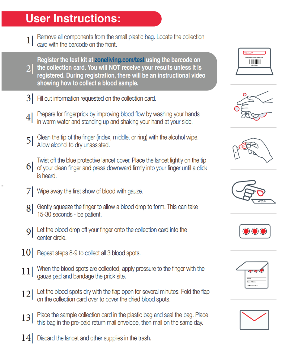 Zone Labs Hemoglobin A1c (HbA1c) Test Kit